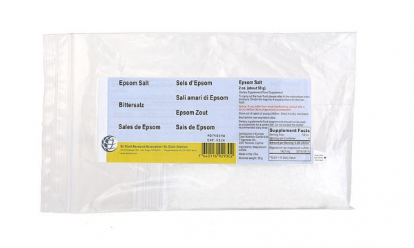 Bittersalz Pulver in Verpackung